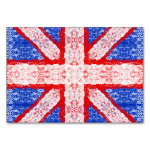 Lace Union Jack England vlag in rood, wit, blauw Kaart