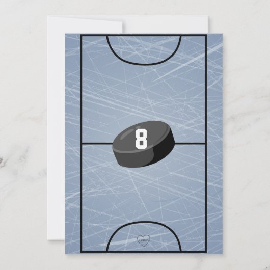 Lace Up Hockey Birthday  Kaart (Achterkant)