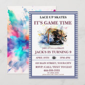 "Lace Up Schaatsen, het is game time" ijshockey Kaart (Voorkant / Achterkant)