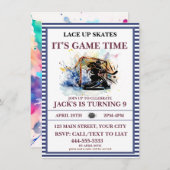 "Lace Up Schaatsen, het is game time" ijshockey Kaart (Voorkant / Achterkant)