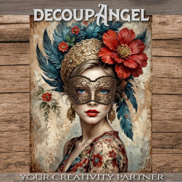 Lace Veil: de gevleugelde en bloemige Lady-Decoupa Tissuepapier