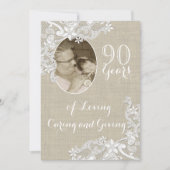  Lace Verjaardag met Foto Kaart (Voorkant)