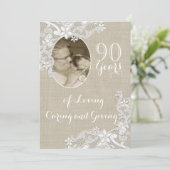  Lace Verjaardag met Foto Kaart (Staand voorkant)