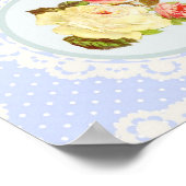 Lace Victoriaans Floral patroon Poster (Hoek)