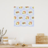 Lace Victoriaans Floral patroon Poster (Keuken)