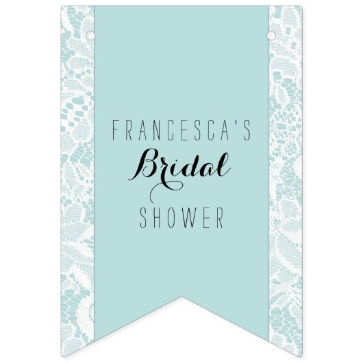 Lace Vrijgezellenfeest Banner met Date - Bunting F (Tweede vlag)