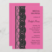 Lace Vrijgezellenfeest (fuchsia) Kaart (Voorkant / Achterkant)