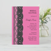 Lace Vrijgezellenfeest (fuchsia) Kaart (Staand voorkant)