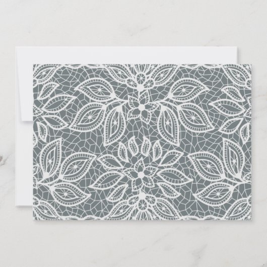 Lace Wedding Bewaar de datumfoto Save The Date (Achterkant)