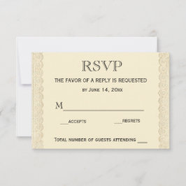 Lace Wedding Cherry Blossom RSVP-kaart RSVP Kaartje