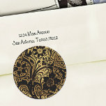 Lace Wedding Envelope Seal Gold Ronde Sticker<br><div class="desc">Lace Wedding Envelope Seal Gold Designed by Carrie Fink.  Printed and shipped by Zazzle or their partners.</div>