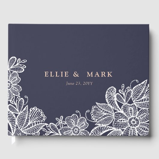Lace Wedding Gastenboek (Voorkant)