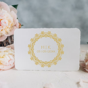 Lace Wedding Initialen Rubberstempel