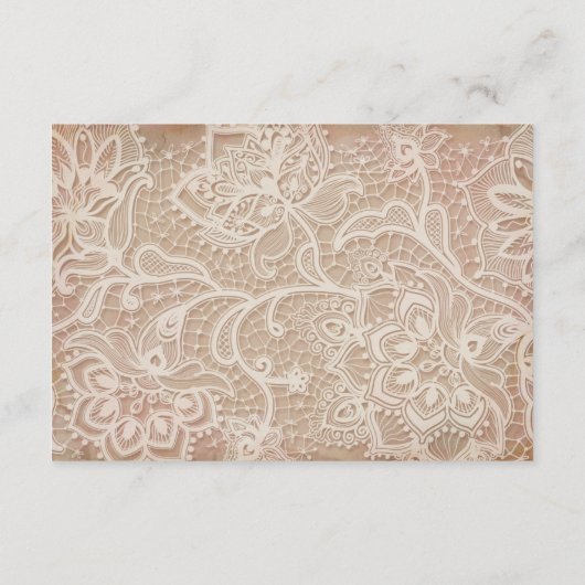 Lace Wedding Insert -  Roze Informatiekaartje (Achterkant)