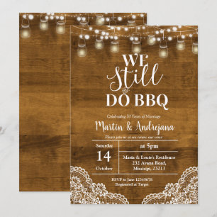 Lace Wedding Jubileum We doen nog steeds BBQ-uitno Kaart