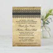  Lace Wedding Kaart (Staand voorkant)