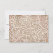 Lace Wedding RSVP Briefkaart - Roze (Achterkant)