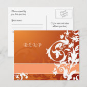 Lace Wedding RSVP kaart (Voorkant / Achterkant)