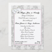 Lace Wedding uitnodiging (Voorkant / Achterkant)