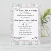 Lace Wedding uitnodiging (Staand voorkant)