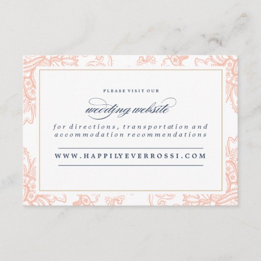  LACE WEDDING-websitekaart Informatiekaartje (Voorkant)