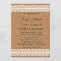  Lace Wine Cork BRIDAL SHOWER