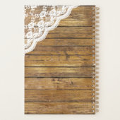 Lace Wood Mason Jar Floral Wedding Planner (Achterkant)