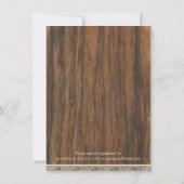 Lace Wood Rustic  Ivory Vrijgezellenfeest Kaart (Achterkant)