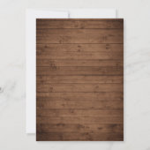 Lace Wood Rustic Wedding Invitation Kaart (Achterkant)