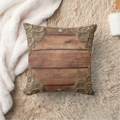 Lace Wood Rustic  Western Elegant Farmhouse Kussen (Deken)
