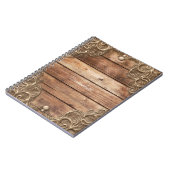 Lace Wood Rustic  Western Elegant Farmhouse Notitieboek (Linkerzijde)