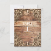 Lace Wood Rustic  Western tafelnummer (Voorkant)