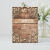 Lace Wood Rustic  Western tafelnummer (Staand voorkant)