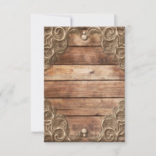 Lace Wood Rustic  Western tafelnummer (Achterkant)