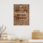 Lace Wood Rustisch  Western Elegant Banner Poster (Keuken)