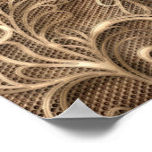 Lace Wood Rustisch  Western Elegant Banner Poster (Hoek)