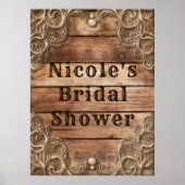 Lace Wood Rustisch  Western Elegant Banner Poster (Voorkant)