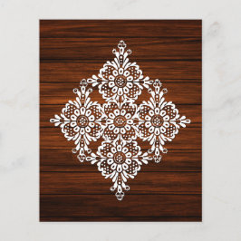 Lace & Woodgrain Scrapbook Paper