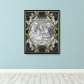Lacecap Hortensia Frame Maak Je Eigen Foto Canvas Afdruk (Insitu (Houten vloer))
