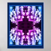 Lacecap Hydrangea Black White Tinted Abstract Poster (Voorkant)