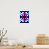 Lacecap Hydrangea Black White Tinted Abstract Poster (Keuken)