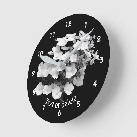 Lacecap Hydrangea Flower Personalized   Ronde Klok (Hoek)