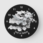 Lacecap Hydrangea Flower Personalized   Ronde Klok (Voorkant)