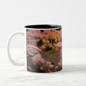 Lacecap Hydrangea Vloer, gepersonaliseerd Tweekleurige Koffiemok (Links)