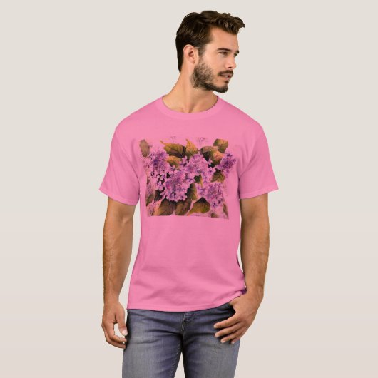 Lacecap Hydrangeas T-shirt (Voorkant volledig)