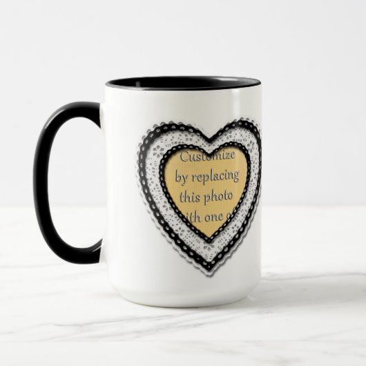 Laced Heart Photo-Lijst Mok (Links)