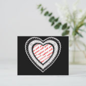 Laced Heart Shaped Photo Lijst Briefkaart (Staand voorkant)