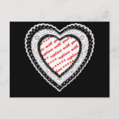 Laced Heart Shaped Photo Lijst Briefkaart (Voorkant)
