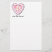 Laced Heart Shaped Photo Lijst Briefpapier (Voorkant)