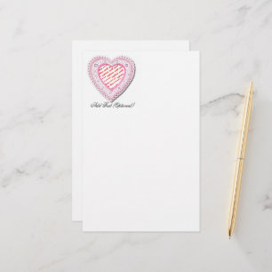 Laced Heart Shaped Photo Lijst Briefpapier